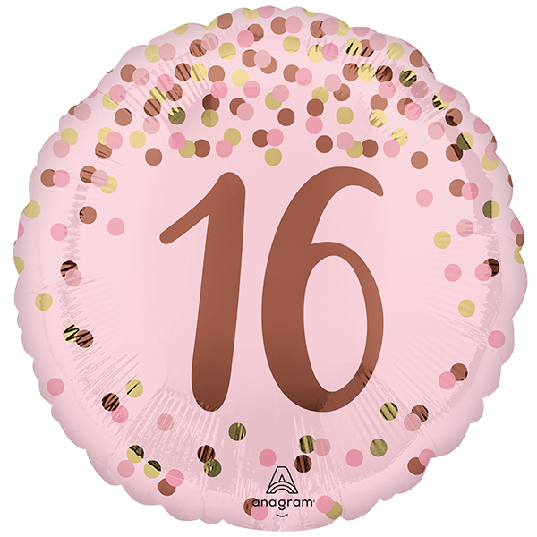 18" Pretty Pink 16th Birthday Foil Balloons