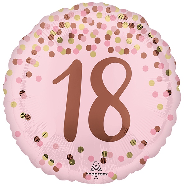 (image for) 18" Pretty Pink 18th Birthday Foil Balloons
