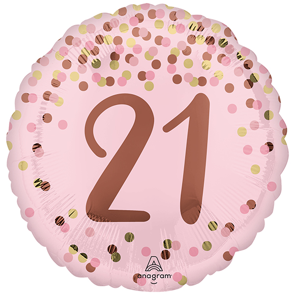 (image for) 18" Pretty Pink 21st Birthday Foil Balloons