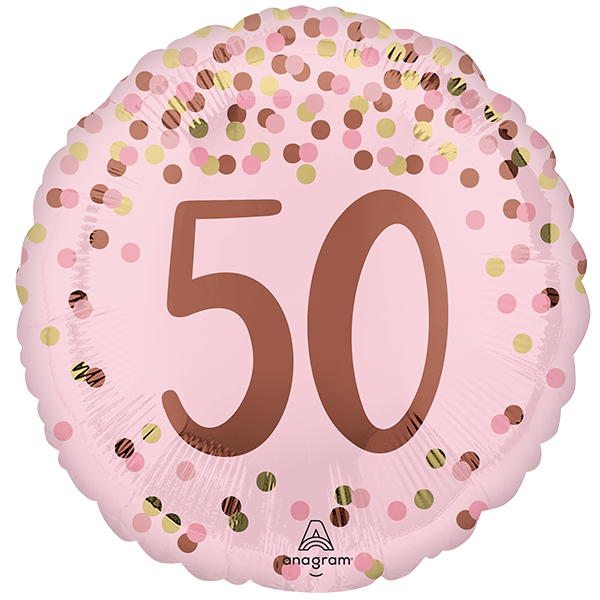 (image for) 18" Pretty Pink 50th Birthday Foil Balloons