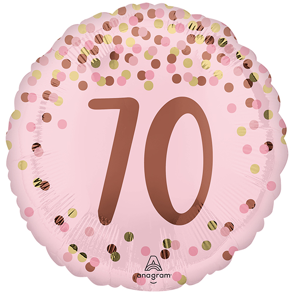 18" Pretty Pink 70th Birthday Foil Balloons