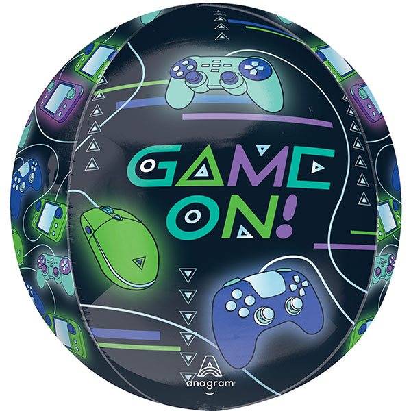 (image for) 15" Game On Orbz Foil Balloons