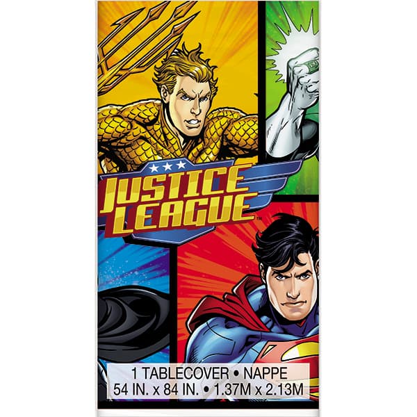 Justice League Plastic Tablecover 1pk