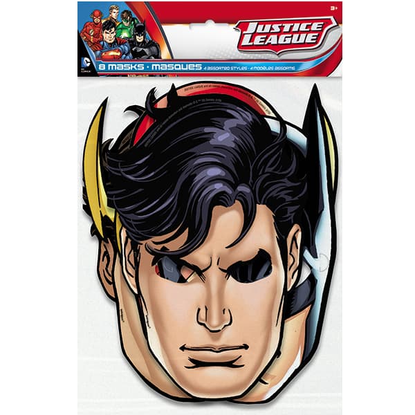 Justice League Party Masks 8pk