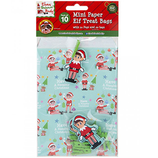 (image for) Elf Treat Bags With Pegs & Tags 10pk