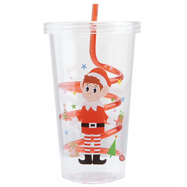 (image for) Elves Behavin Badly Elf Body Drinks Cup With Straw