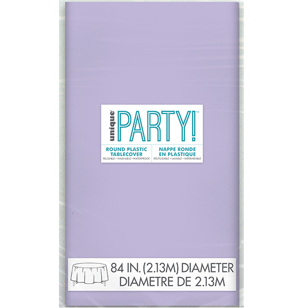 Lavender Round Plastic Tablecover