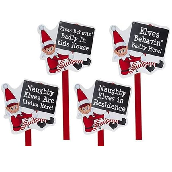(image for) Elves Behavin' Badly Large Wooden Sign