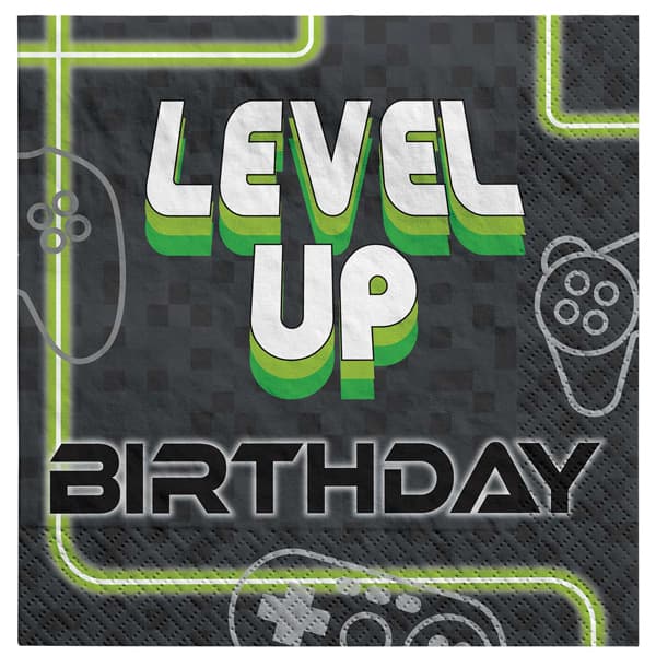 Level Up Birthday Luncheon Napkins 16pk