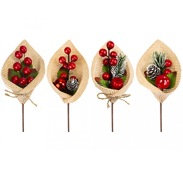 (image for) 19cm Berry Pink Pick Decorations