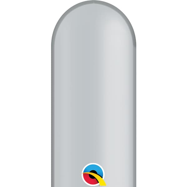 350Q Silver Modelling Balloons 100pk