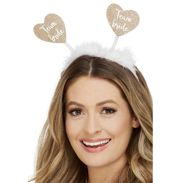 Team Bride Heart Head Boppers