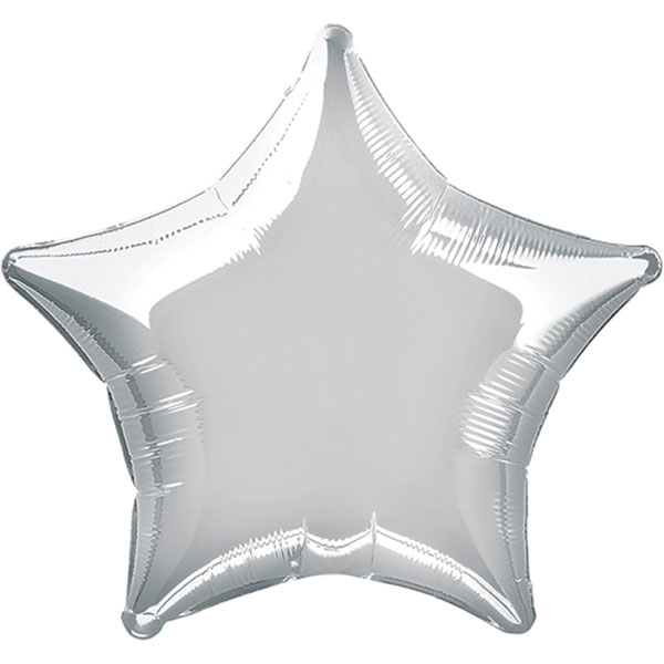 (image for) 20" Silver Star Unpackaged Foil Balloons