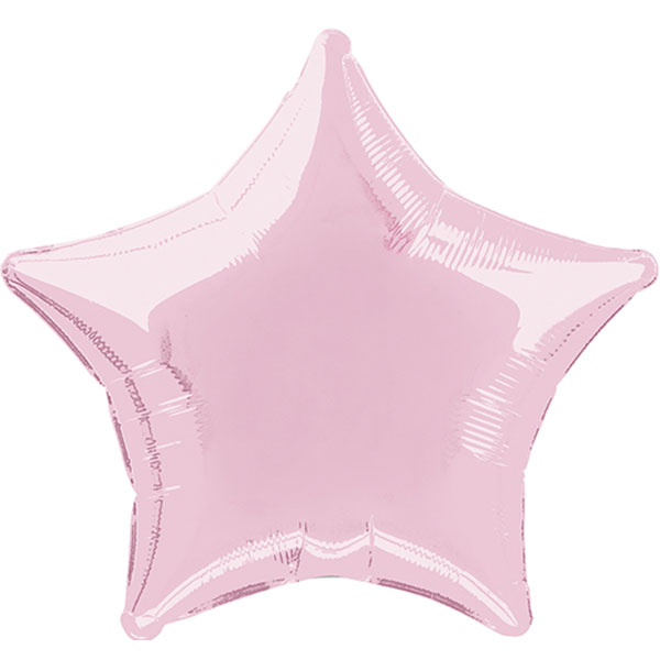 20" Pastel Pink Star Unpackaged Foil Balloons