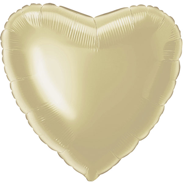 18" Champagne Gold Heart Foil Balloons