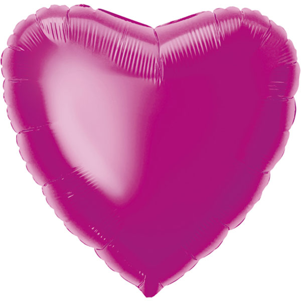 18" Hot Pink Heart Foil Balloons