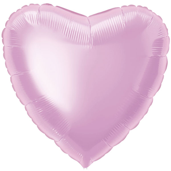 18" Pastel Pink Heart Foil Balloons