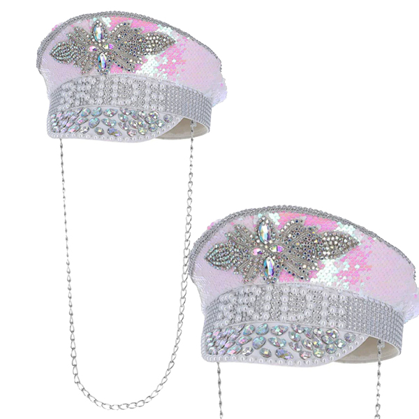 Fever Deluxe Sequin Bride Captain Hat