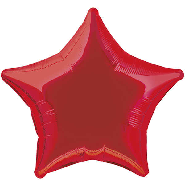 20" Red Star Foil Balloons