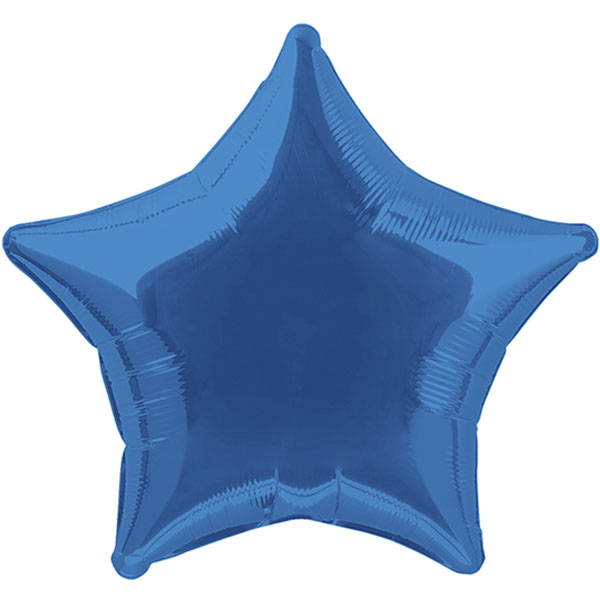20" Royal Blue Star Foil Balloons