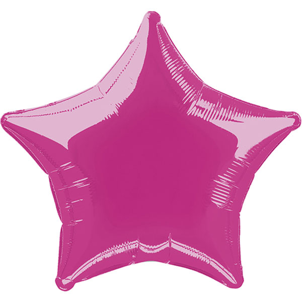 20" Hot Pink Star Foil Balloons