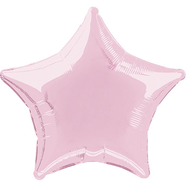 20" Pastel Pink Star Foil Balloons