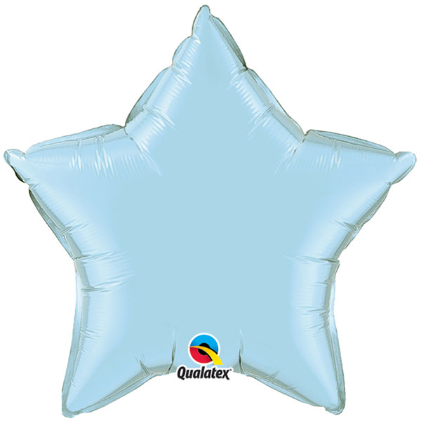 20" Pearl Light Blue Star Foil Balloon