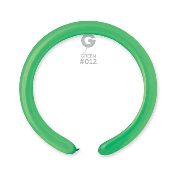 2" Green Modelling Balloons 100pk