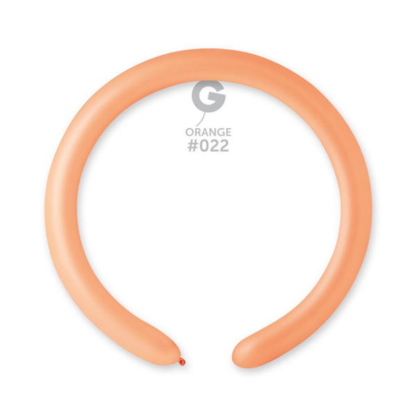 2" Neon Orange Modelling #022 Latex Balloons 100pk