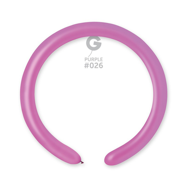 2" Neon Purple Modelling Latex Balloons 100pk