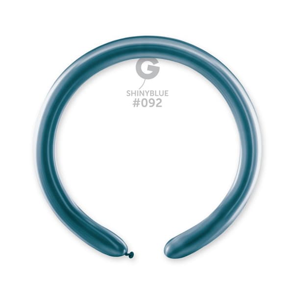 2" Shiny Blue Modelling Latex Balloons 100pk