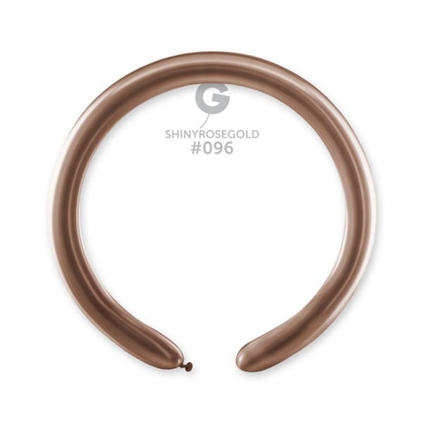 2" Shiny Rose Gold Modelling Latex Balloons 50pk