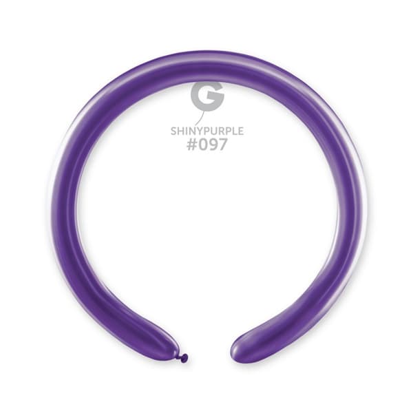 2" Shiny Purple Modelling Latex Balloons 100pk