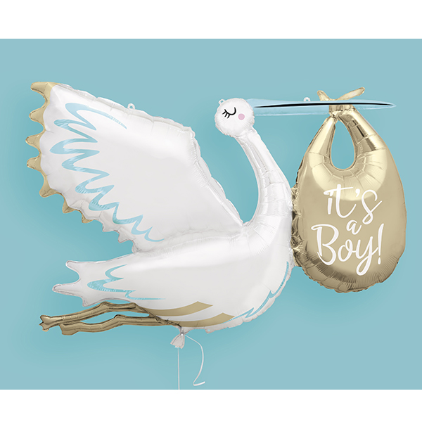 Its A Boy Stork Supershape Foil Balloons