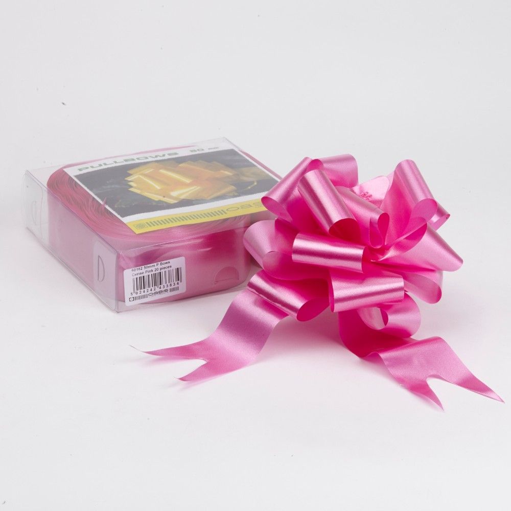 OASIS Cerise Pull Bows 20pk