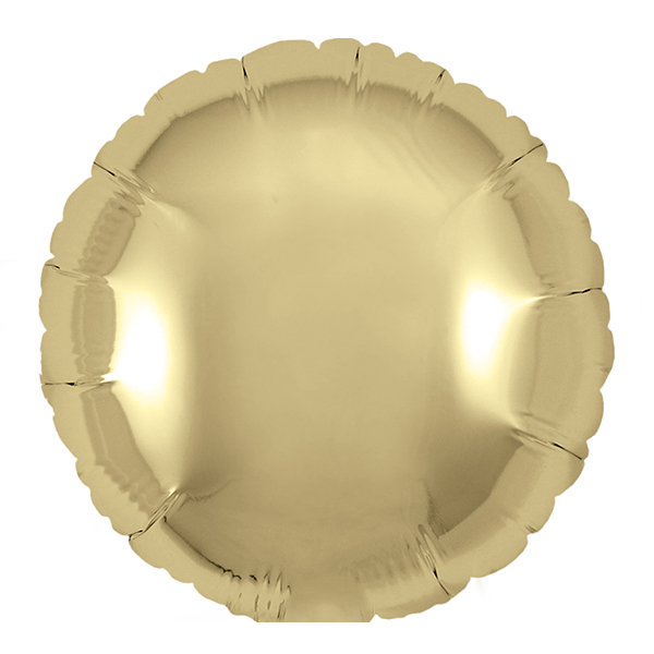 9" Gold Silk Round Self Sealing Foil Balloons 5pk