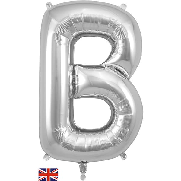 Oaktree Silver Letter B Shape Balloons