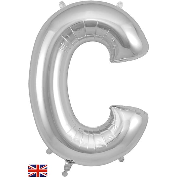 Oaktree Silver Letter C Shape Balloons