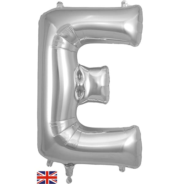 (image for) Oaktree Silver Letter E Shape Balloons