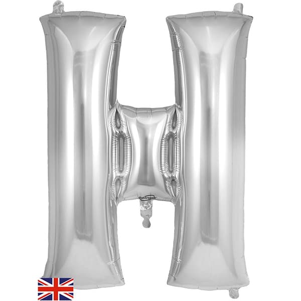 Oaktree Silver Letter H Shape Balloons