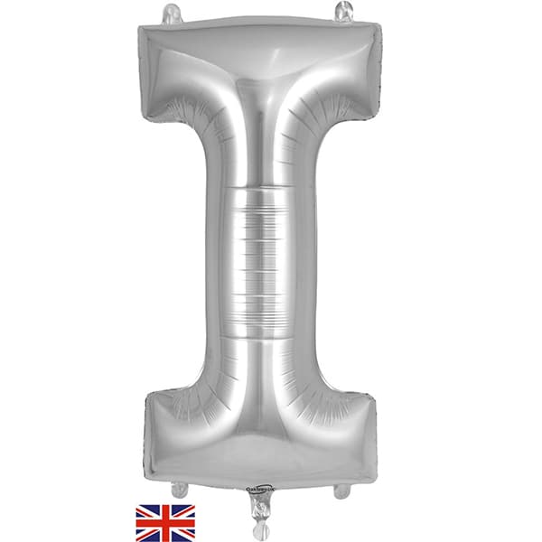 Oaktree Silver Letter I Shape Balloons