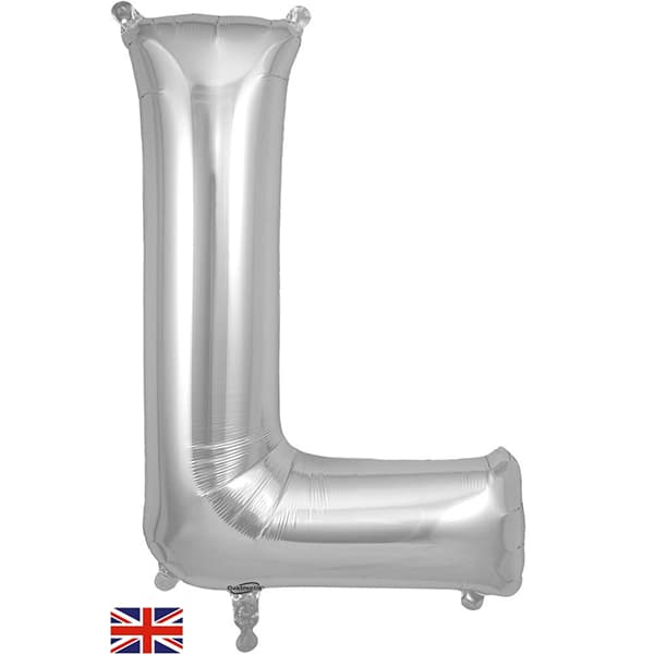 Oaktree Silver Letter L Shape Balloons