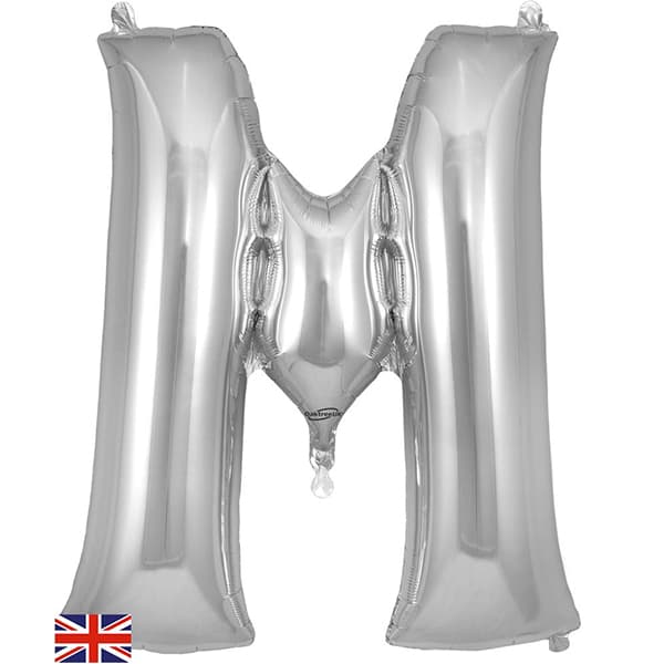 Oaktree Silver Letter M Shape Balloons