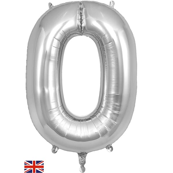 Oaktree Silver Letter O Shape Balloons