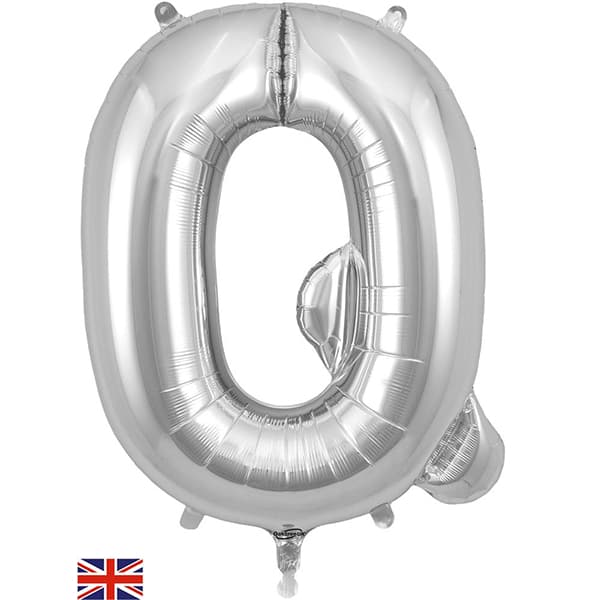 Oaktree Silver Letter Q Shape Balloons