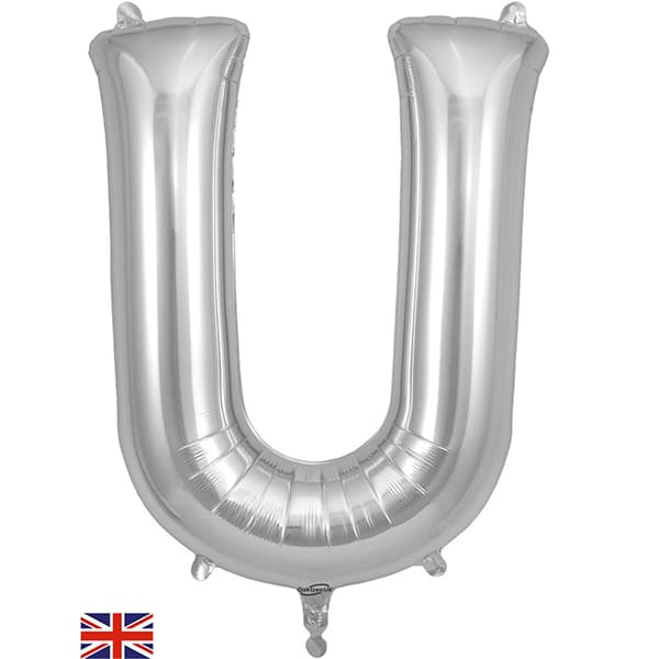 Oaktree Silver Letter U Shape Balloons