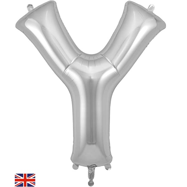Oaktree Silver Letter Y Shape Balloons