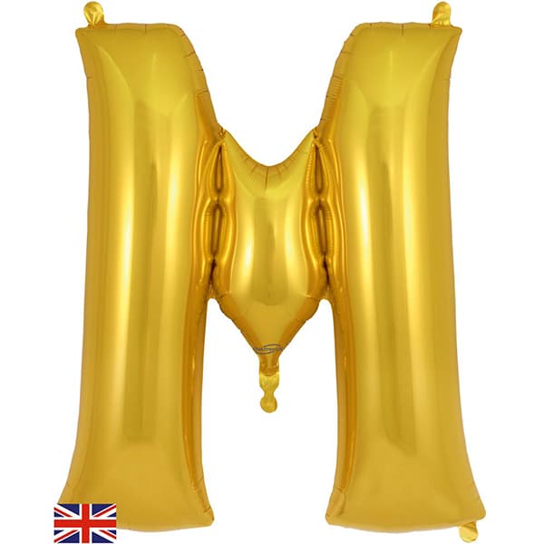 Oaktree Gold Letter M Shape Balloons