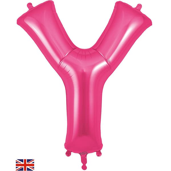 Oaktree Pink Letter Y Shape Balloons