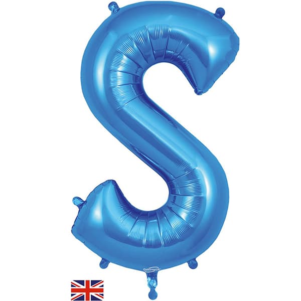 Oaktree Blue Letter S Shape Balloons